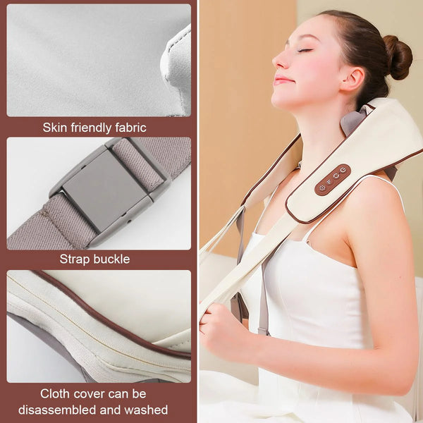 Electric pillow designed for neck pain relief and relaxation
